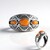 Anello in argento con Conchiglia di Ostrica Spinosa Arancione (Desert Chic)