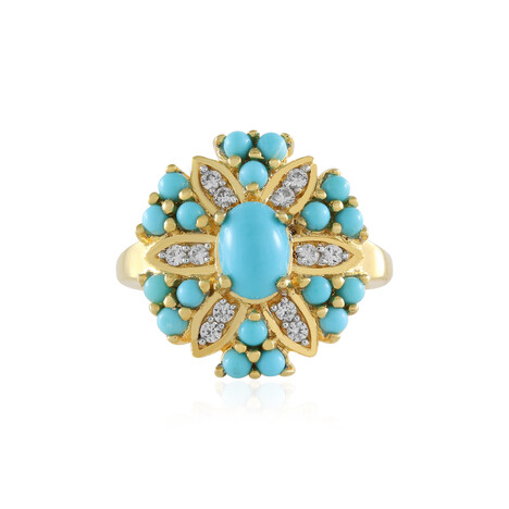 Zilveren ring met een Sleeping Beauty Turkoois (Faszination Türkis)