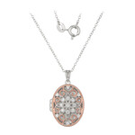 Zilveren halsketting met zirkonen (Adela Silber)