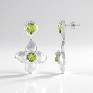 Zilveren oorbellen met peridoots (Dallas Prince Designs)