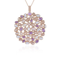 Collana in argento con Pietra di Luna Bianca (KM by Juwelo)