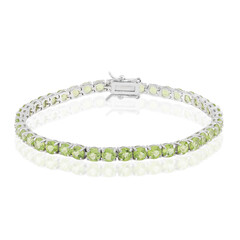 Brazalete en plata con Peridoto de Birmania