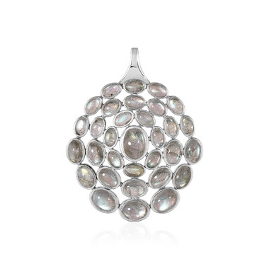 Green Maniry Labradorite Silver Pendant (KM by Juwelo)