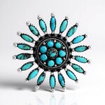 Ciondolo in argento con Turchese Kingman Mohave Blu (Jones Lee)