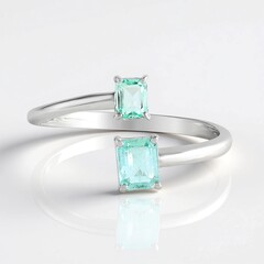 Anello in argento con Smeraldo Color Paraiba