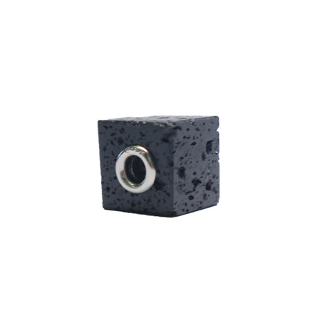 Schwarze Lava-Silberanhänger (MONOSONO COLLECTION)