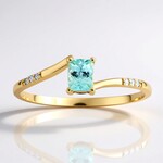 Brasilianischer Paraiba-Turmalin-Goldring (AMAYANI)