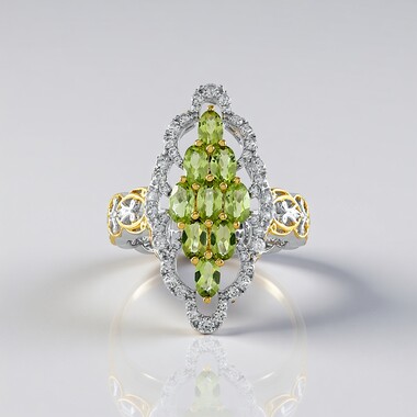 Peridot-Silberring (Gems en Vogue)