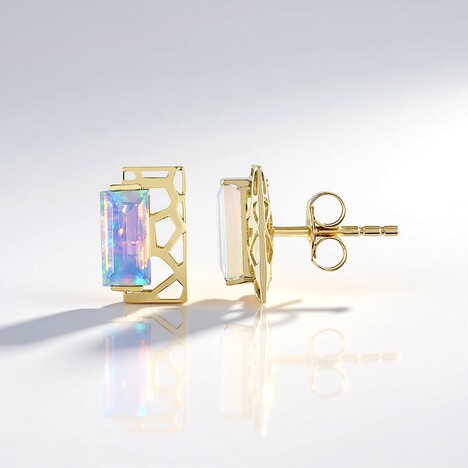 Orecchini in oro con Opale di Welo AAA (Ornaments by de Melo)