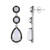 Boucles d'oreilles en argent et Pierre de Lune arc-en-ciel