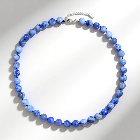 Collana in argento con Agata della Mongolia