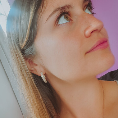 Pendientes en plata con Zircón (M de Luca)