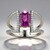 Anello in argento con Fluorite Rosa