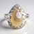 Anello in argento con Agata Botswana