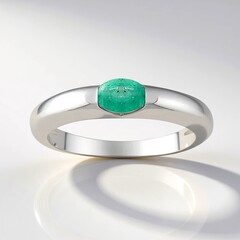 Anello in argento con Smeraldo Zambia