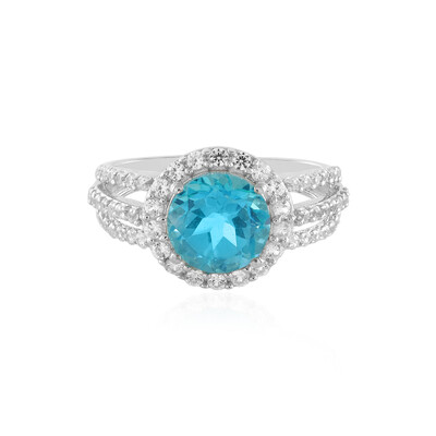 Anello in argento con Topazio Paraiba
