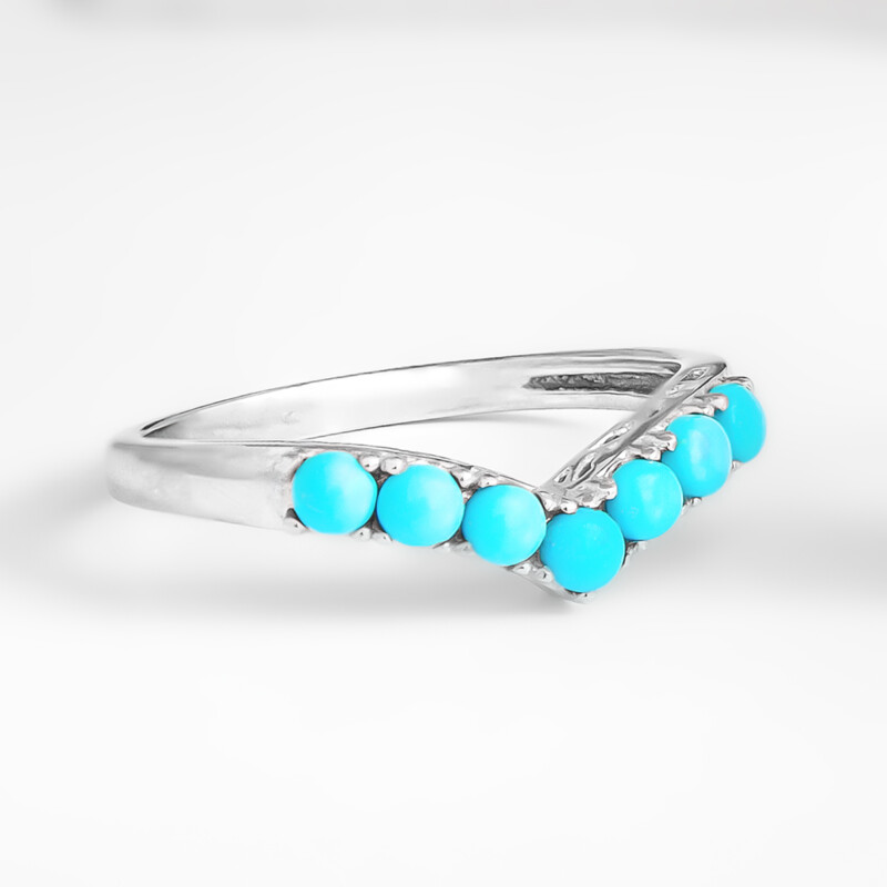 Anillo en plata con Turquesa bella durmiente (Faszination Türkis)