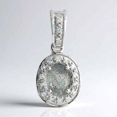 Ciondolo in argento con Labradorite