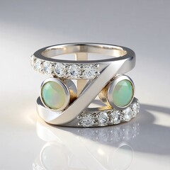 Anello in argento con Opale di Welo (de Melo Essence)