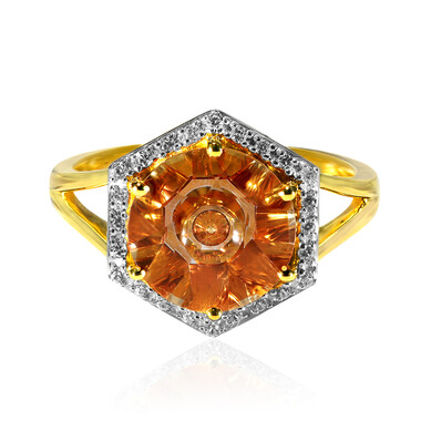 Oranger Quarz-Goldring (Glenn Lehrer)