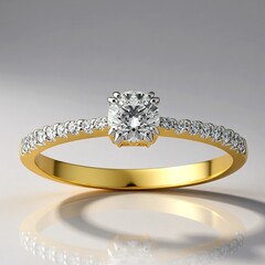 Anello in oro con Diamante VVS1 (G) (Annette)