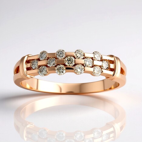 Anello in oro con Diamante Rose de France SI1 di Argyle (Annette)