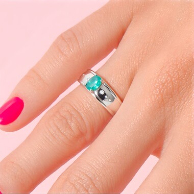 Anello in argento con Grandidierite