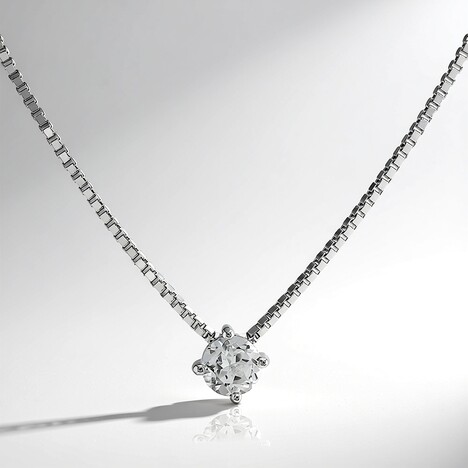 Collana in argento con Topazio Bianco