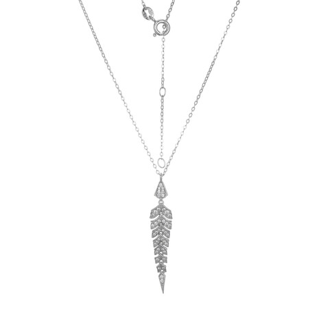Zirkon-Silberhalskette (Adela Silber)