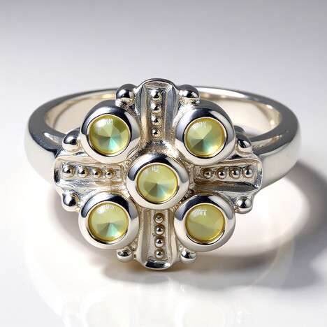 Anello in argento con Alessandrite Occhio di Gatto