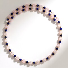 Collana rigida in acciaio con Quarzo Rosa