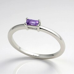 Anello in argento con Zaffiro Ceylon Porpora (non riscaldato)