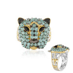 Grüne Fluorapatit-Silberring (Gems en Vogue)