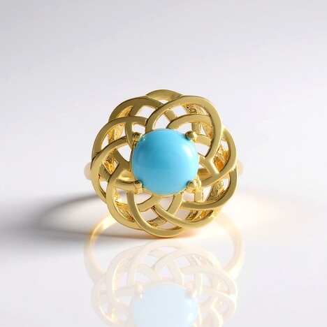Anello in argento con Turchese Sleeping Beauty