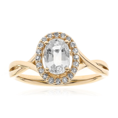14K White Sapphire Gold Ring (CIRARI)