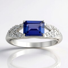 Anello in oro con Tanzanite AAA (de Melo)