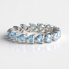 Bague en argent et Aigue-marine du Brésil