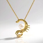Collana in argento con Perla d'Acqua Dolce Bianca