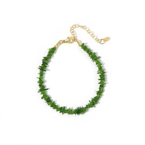 Brazalete en plata con Diópsido de Rusia