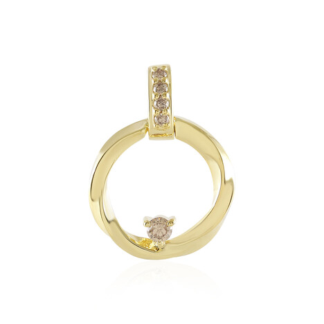 I3 Champagner-Brillant-Silberanhänger