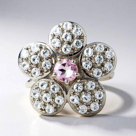 Anello in argento con Ametista Rose de France