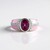 Pink Topaz Silver Ring
