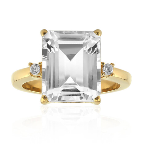 Weißer Topas-Silberring