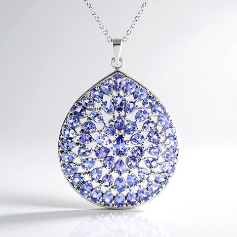 Collana in argento con Tanzanite