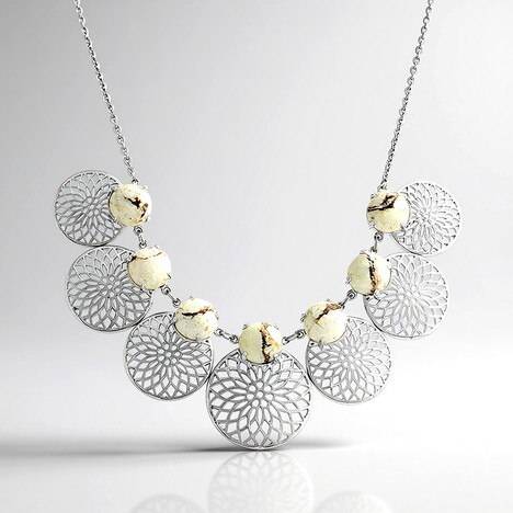 Collana in argento con Magnesite