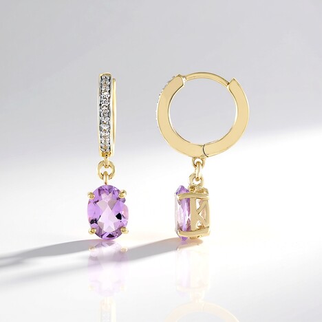 Orecchini in argento con Ametista Rose de France