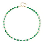 Edelstein-Silberhalskette (Riya)