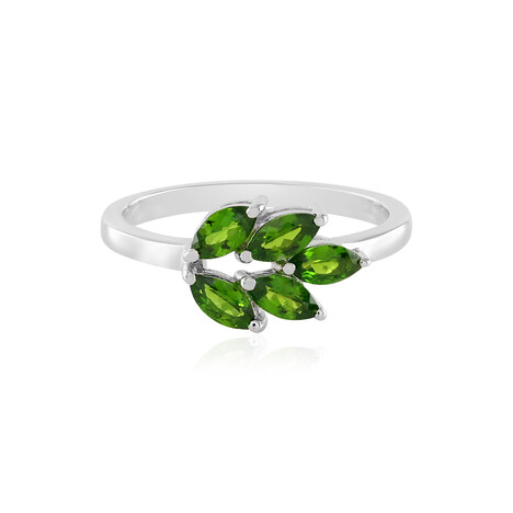 Russischer Diopsid-Silberring