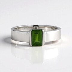 Anello in argento con Diopside Russo