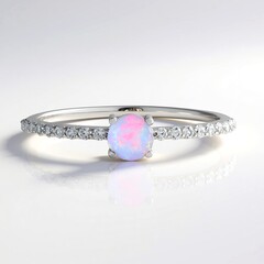 Anello in argento con Opale di Welo